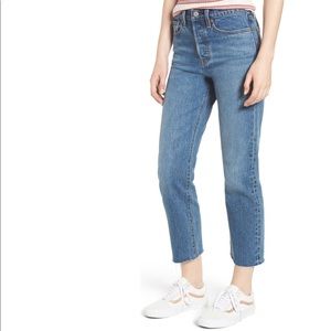 Levi’s Wedgie Raw Hem Straight Leg Jeans